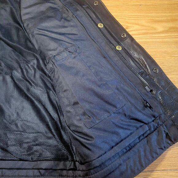 First Classics Platinum Label Leather Motorcycle Vest Sz XXL Black Carry/Conceal - Picture 12 of 16